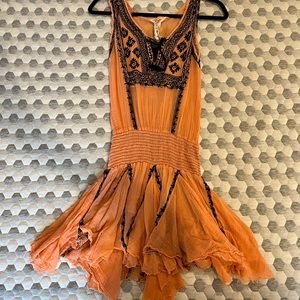 Free People Orange Dress